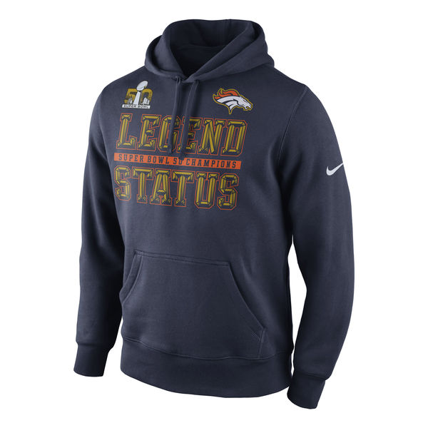 Men Denver Broncos Nike Super Bowl #50 Champions Parade Hoodie Navy->jacksonville jaguars->NFL Jersey